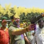 ‘Nahi thumka lagaoge toh suspend kar diye jaoge’: Tej Pratap Yadav instructs policeman to dance at Holi event, faces backlash | India News – The Times of India